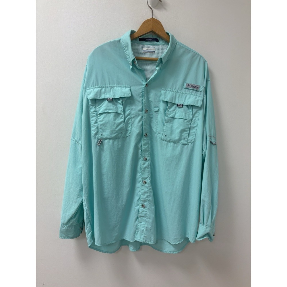 2 Columbia PFG Shirts Mens Large Long Sleeve Vented Fishing Outdoors Omni Shade